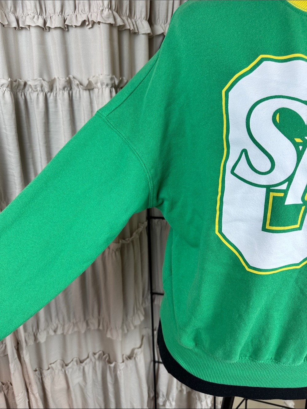 Women's Coca-Cola Sprite Sweatshirt Size XXS Green - Picture 3 of 10